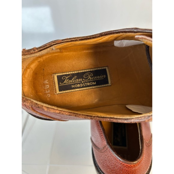 Italian Premier by Nordstrom Sega Pirelli Men’s Size 9 Cognac Leather Oxfords main image 5
